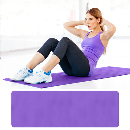 Outdoor Sports and Yoga Yoga Mat Non Monochrome Women Mat Mat 4Mm Sports Men Fitness & Yoga Equipment Fitness Mats Large Workout Mat Mat for Women Men Kids Home Gym Workout